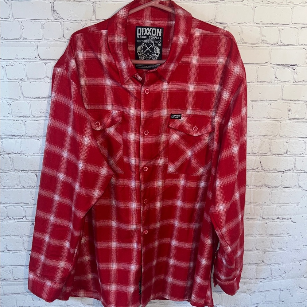 3X DIXXON Classic Third Street MMXIII Red Checkered Shirt. EXC CONDITION